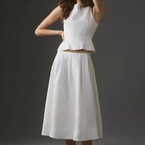 Reformation White Linen Moya Set
